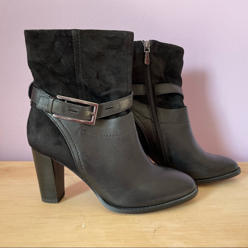 Clarks Womens Kacia Garnet Booties Black Size 6.5 M